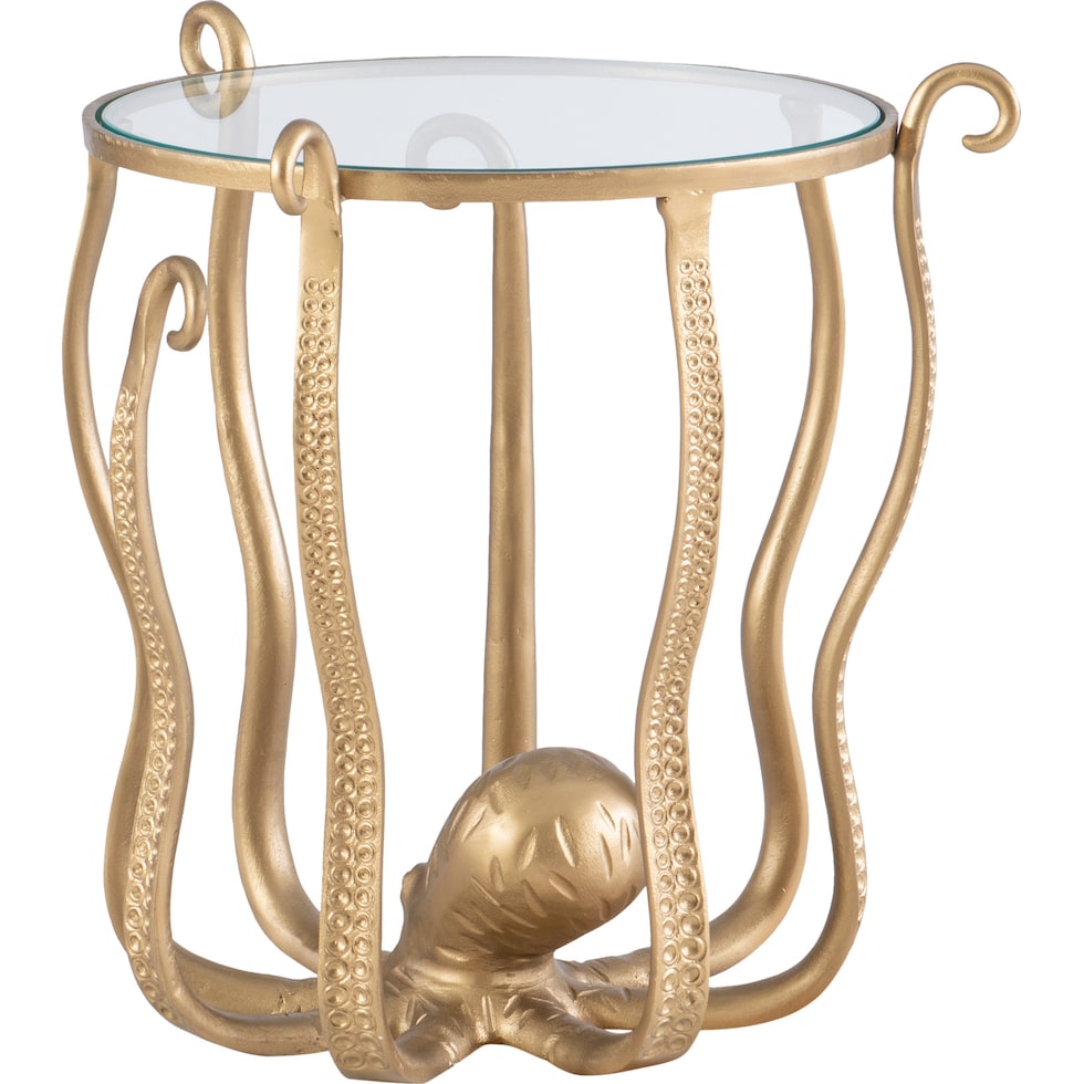 atlantica gold end table   