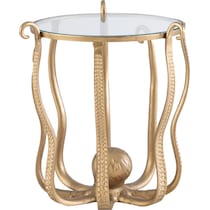 atlantica gold end table   