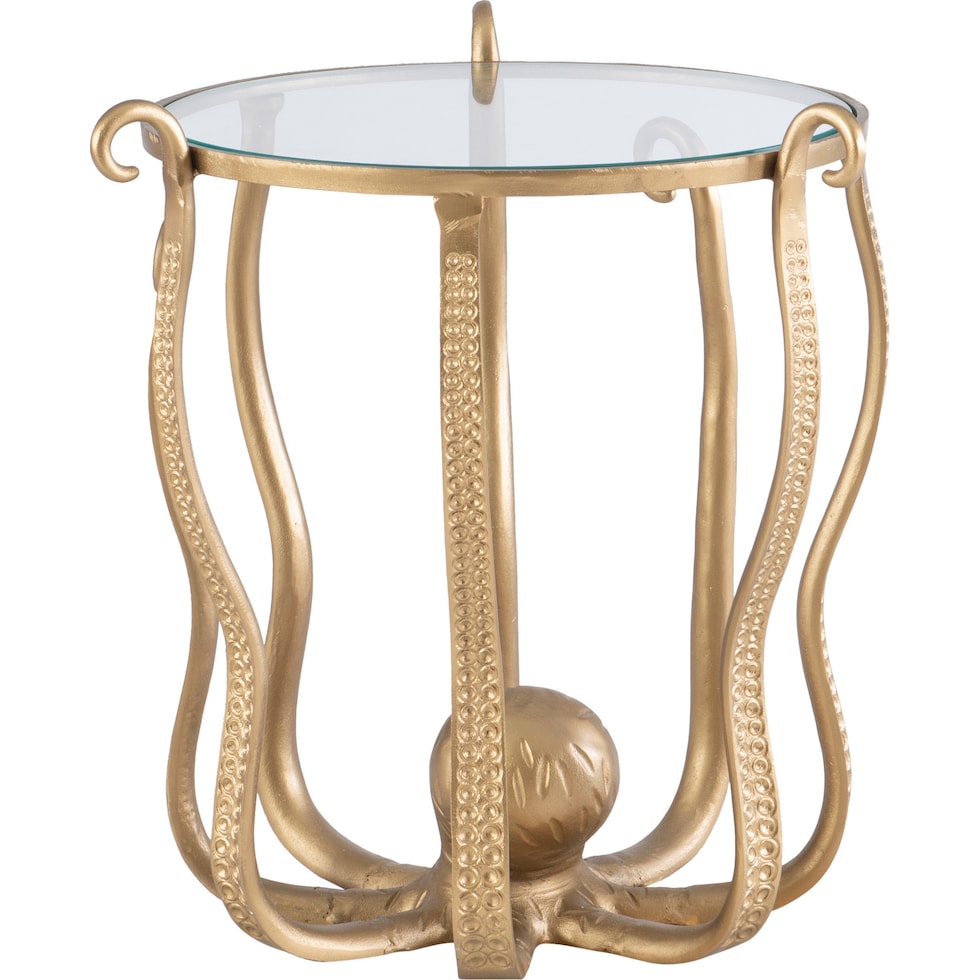 atlantica gold end table   