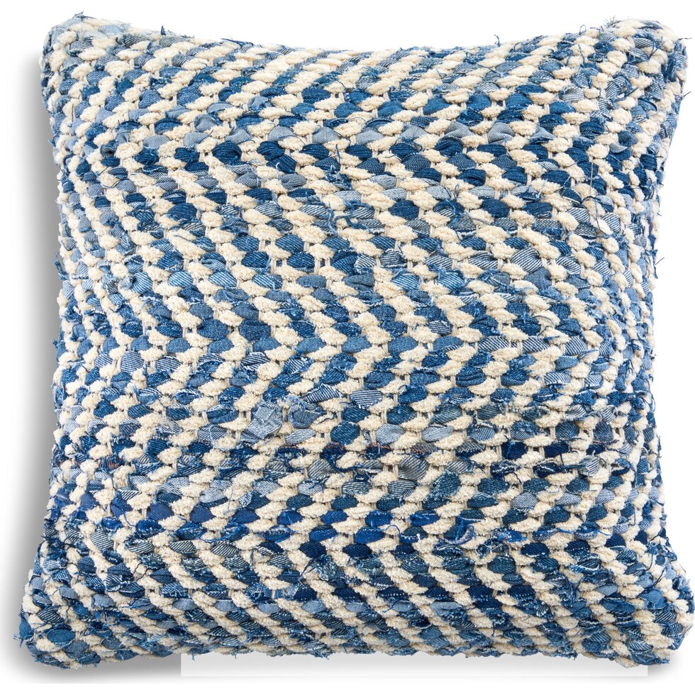 atlas blue accent pillow   