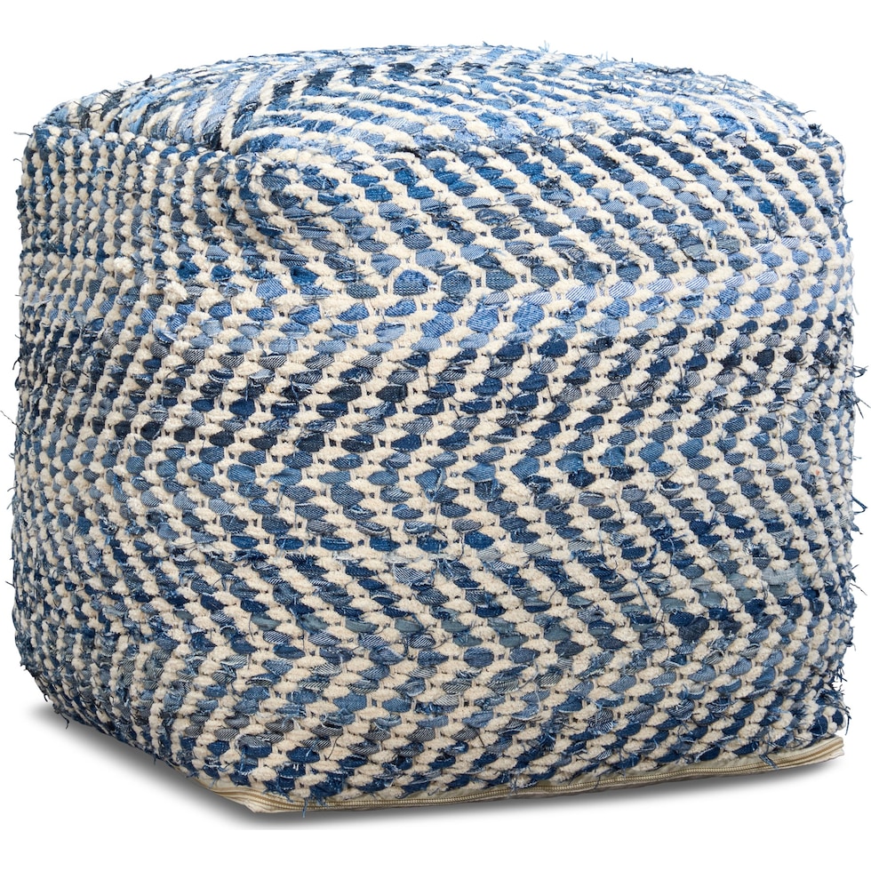 atlas blue pouf   