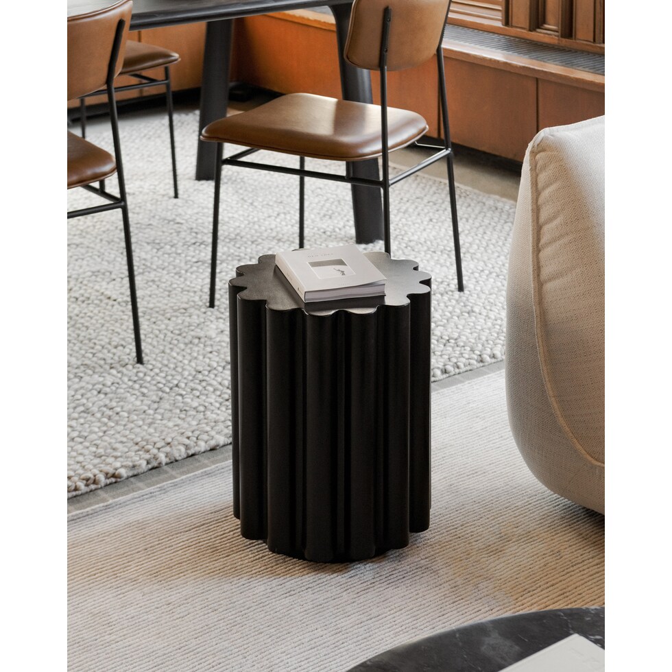 atrani black end table   