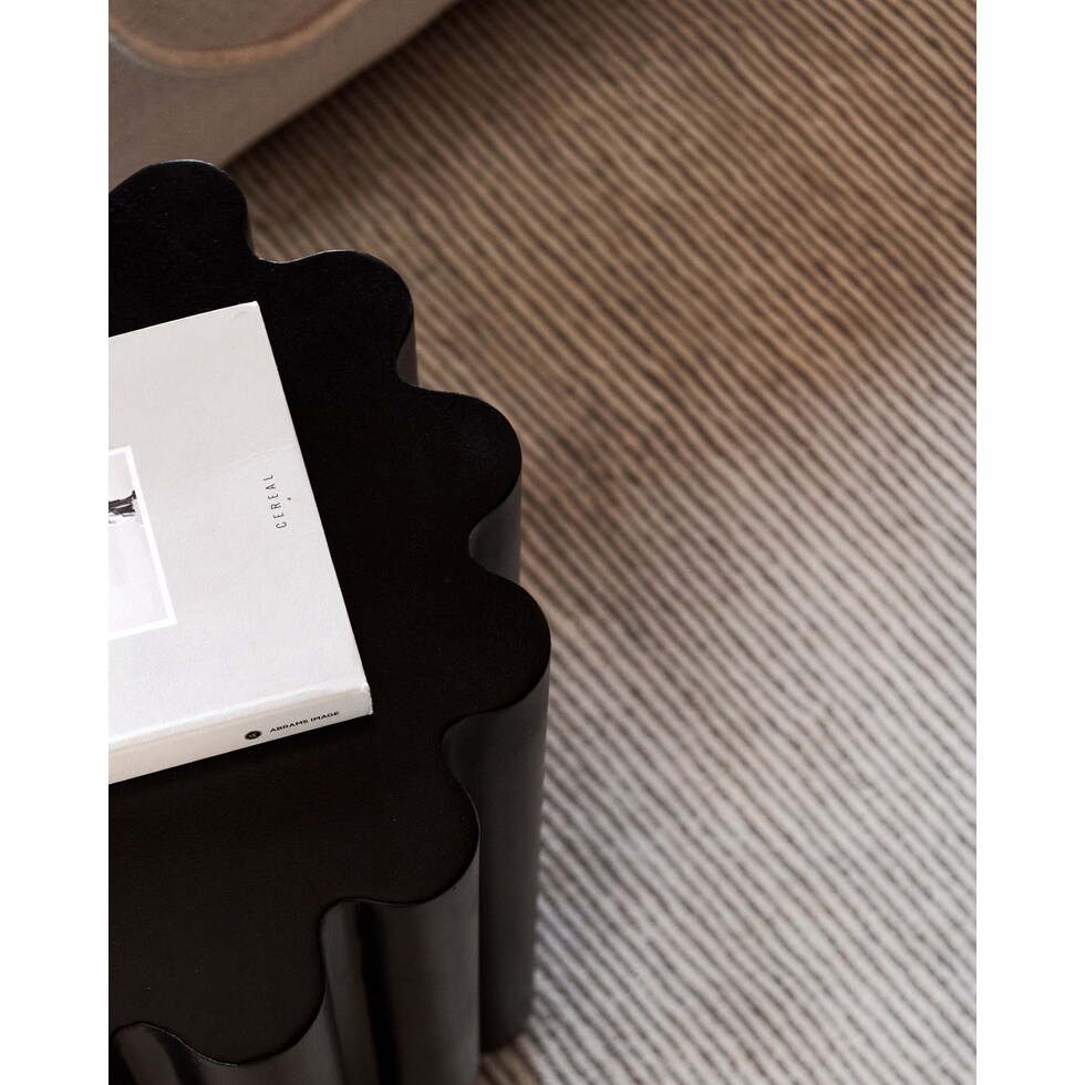 atrani black end table   