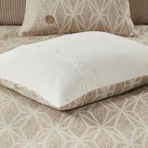 aubrey light brown king bedding set   