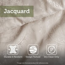 aubrey light brown king bedding set   