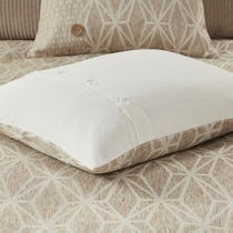 aubrey light brown queen bedding set   