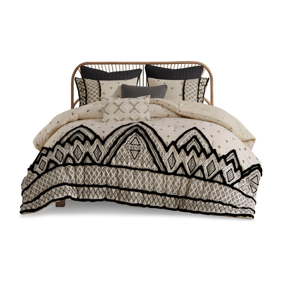 aubrielle black king california king bedding set   
