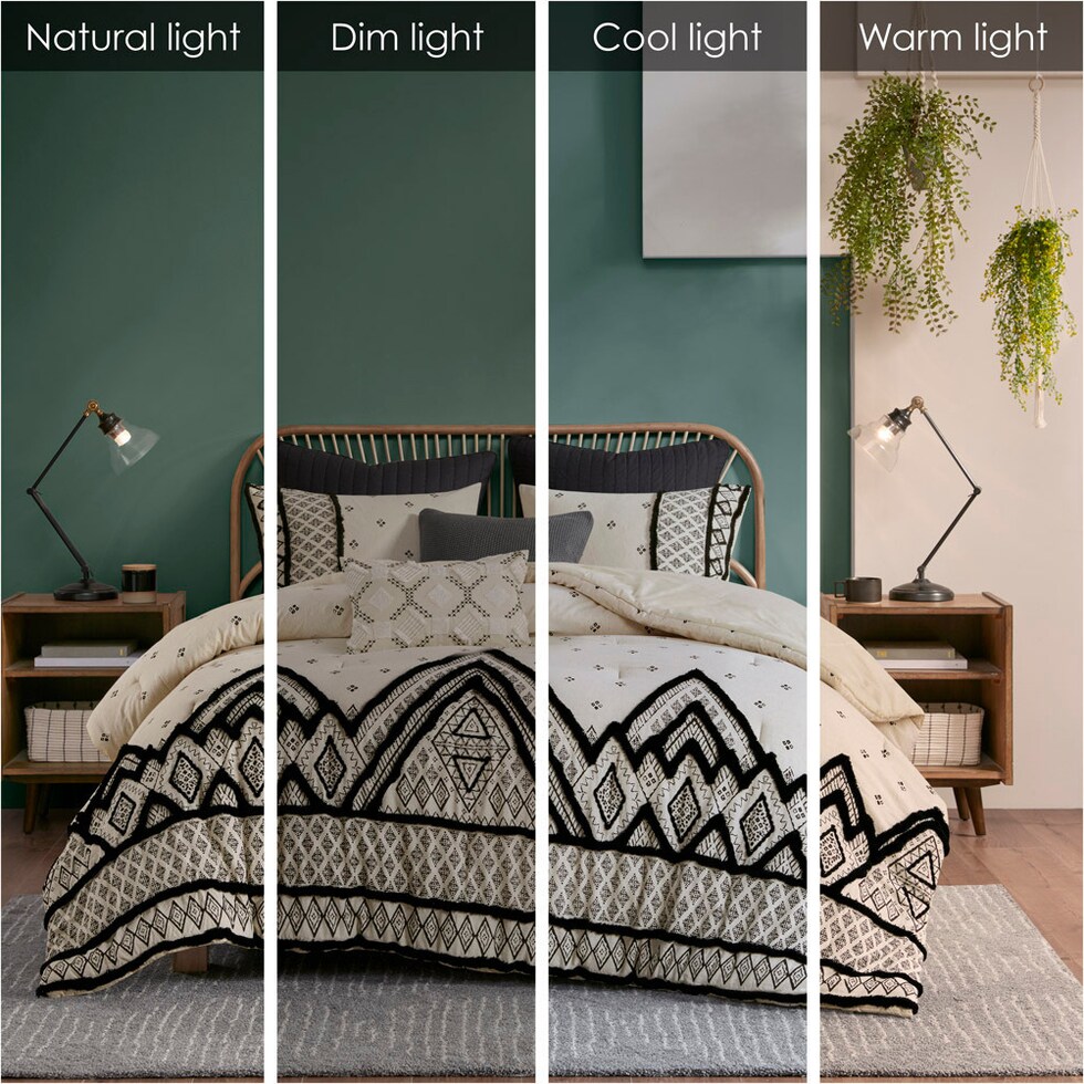 aubrielle black king california king bedding set   