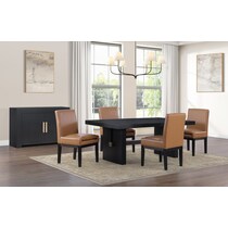 auburn dining black  pc dining room   
