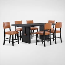 auburn dining black  pc counter height dining room   