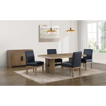 auburn dining black natural legs  pc dining room   