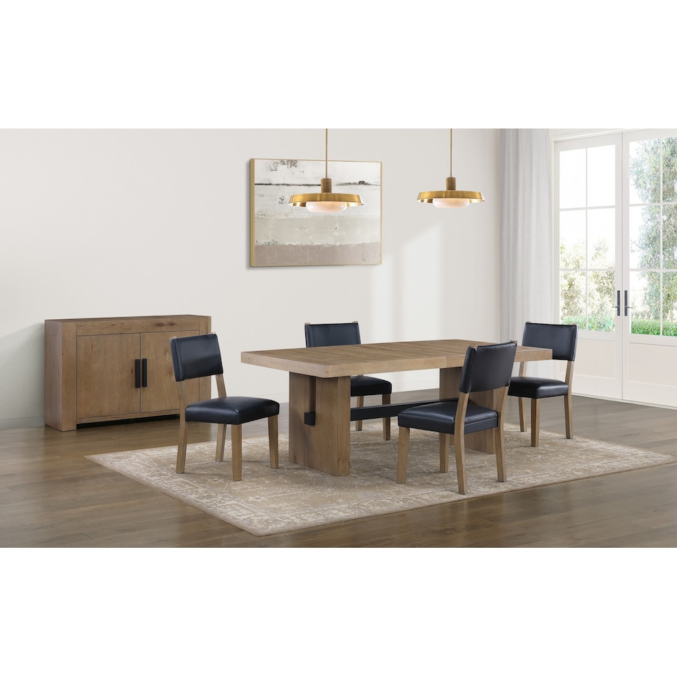 auburn dining black natural legs dining chair   