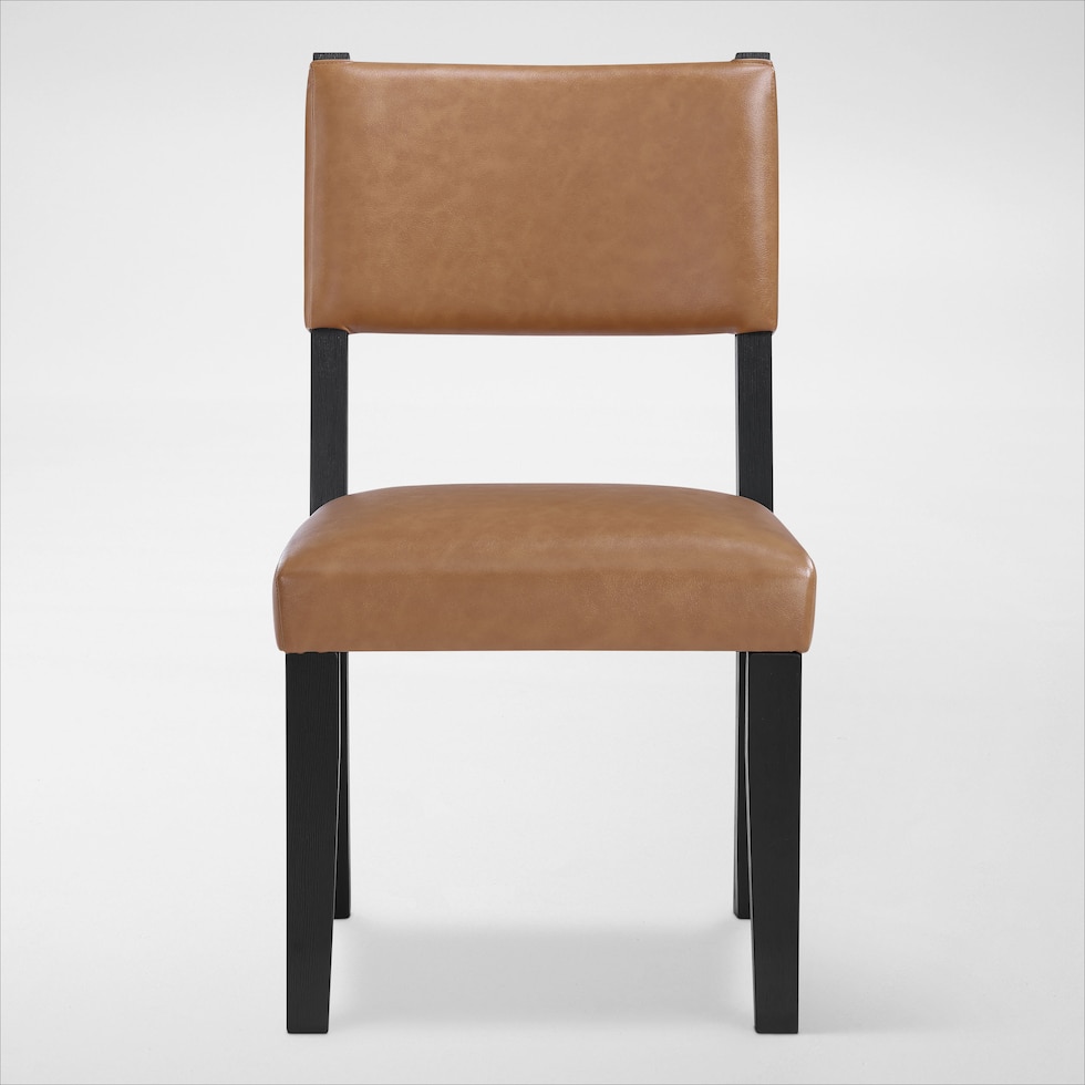 auburn dining light brown black legs dining chair   