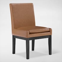 auburn dining light brown black legs host chair   