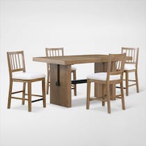 auburn dining white natural legs  pc counter height dining room   