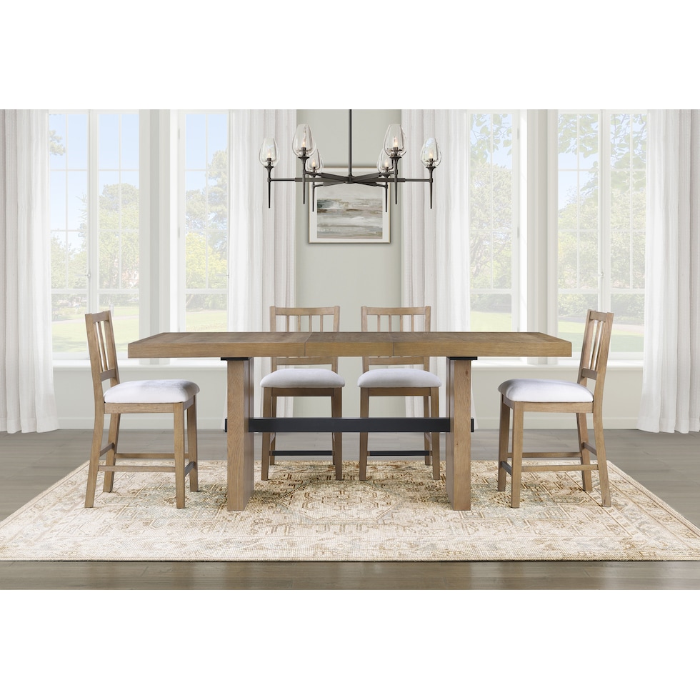 auburn dining white natural legs  pc counter height dining room   