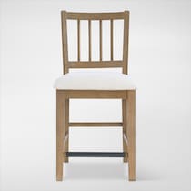 auburn dining white natural legs counter height stool   