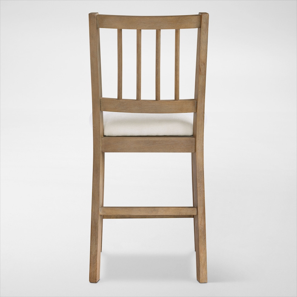 auburn dining white natural legs counter height stool   