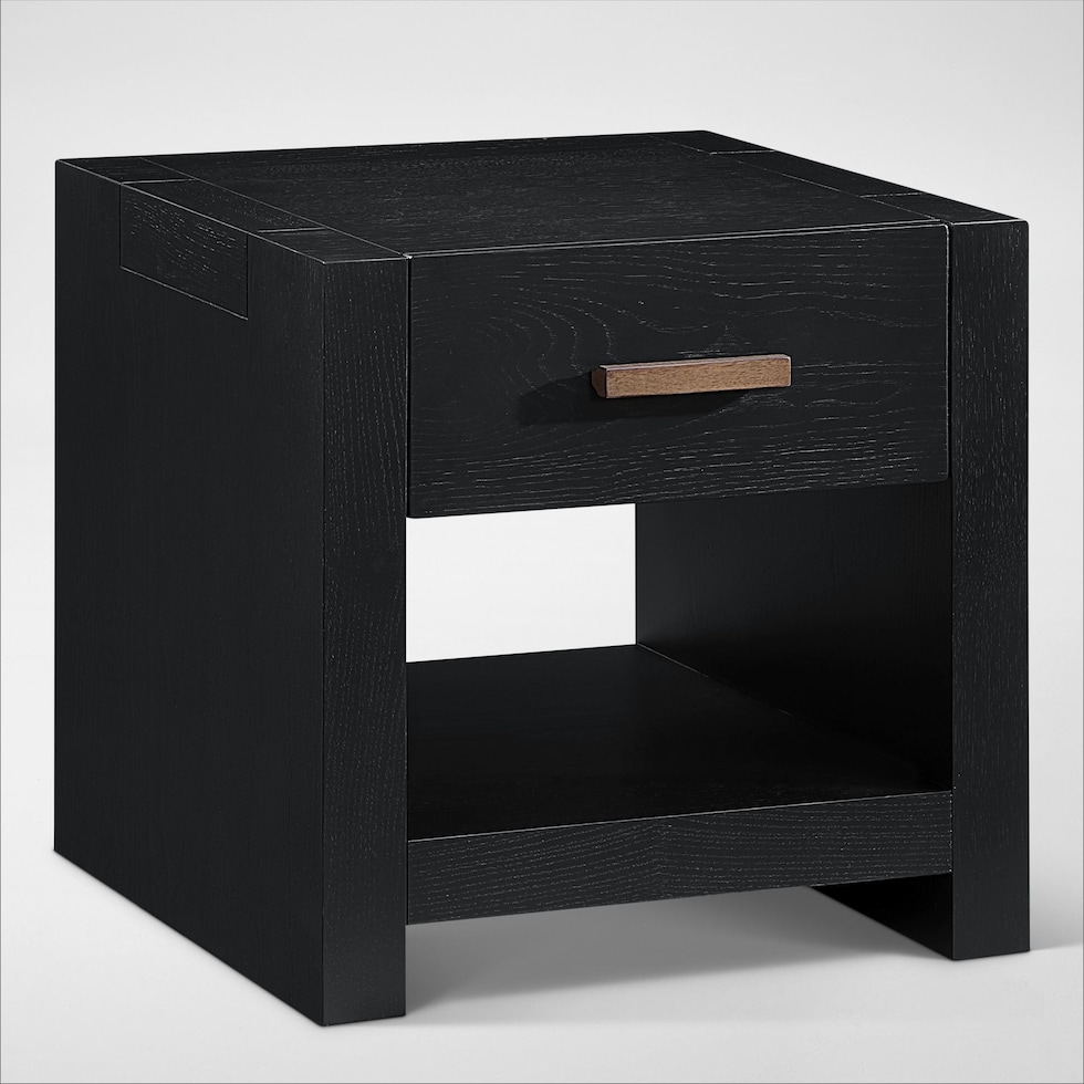 auburn tables black drawer end table   