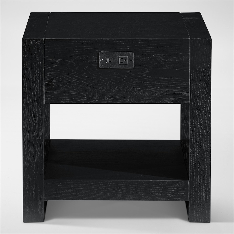 auburn tables dark drawer end table   