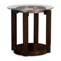 auburn dark brown end table   