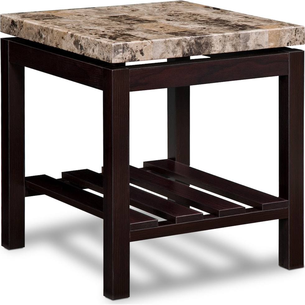 audra merlot end table   