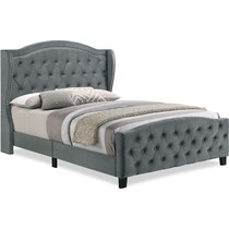 audrey gray full upholstered bed   