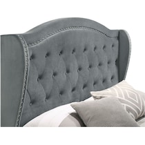 audrey gray full upholstered bed   