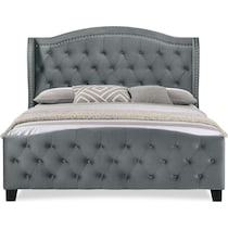 audrey gray queen upholstered bed   