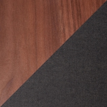 augie walnut black floor lamp   