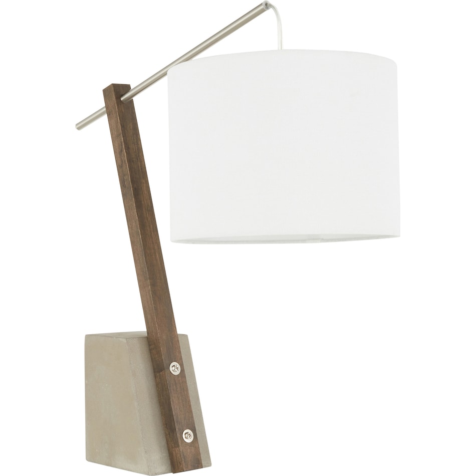 augie white table lamp   