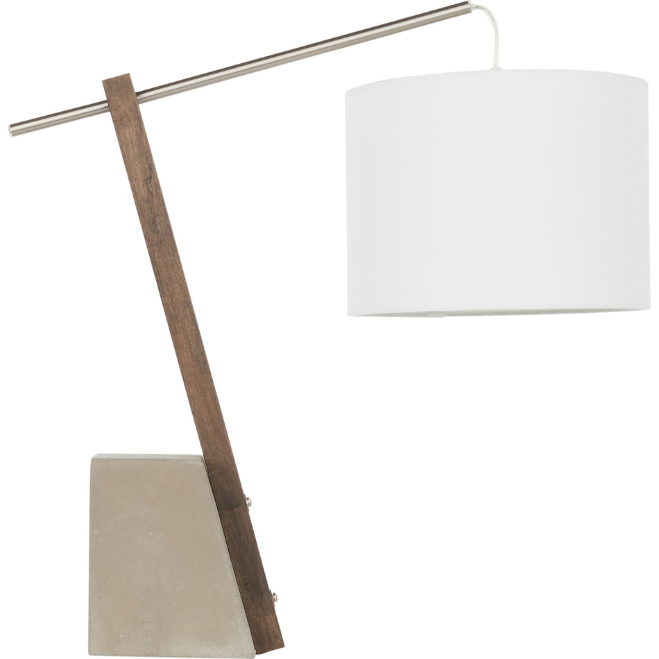 augie white table lamp   