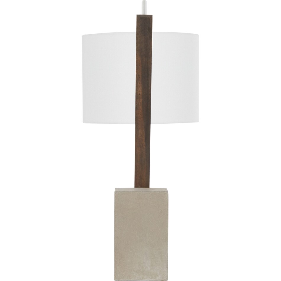 augie white table lamp   