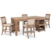 august light brown  pc counter height dining room   