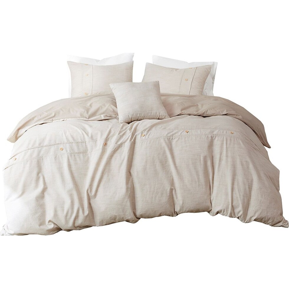 augusta light brown full queen bedding set   