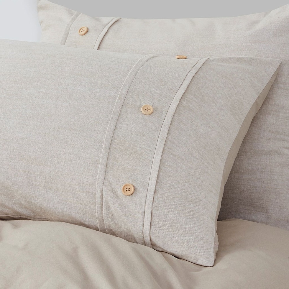 augusta light brown king california king bedding set   