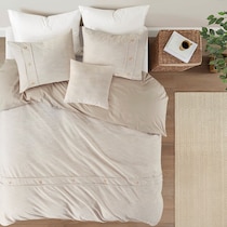 augusta light brown king california king bedding set   
