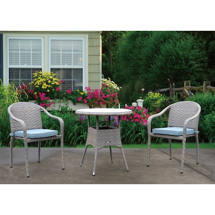 Augusta Outdoor Bistro Table and 2 Chairs