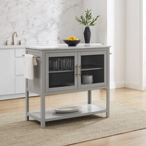 aura gray white kitchen island   