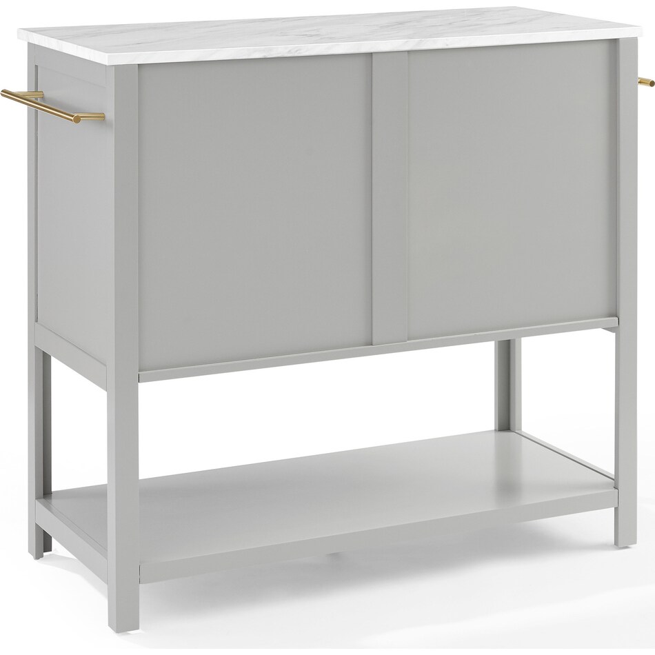 aura gray white kitchen island   