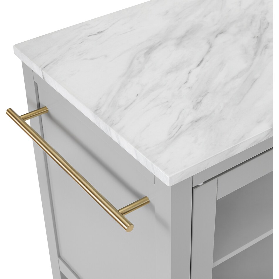 aura gray white kitchen island   