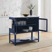 aura navy white kitchen island   