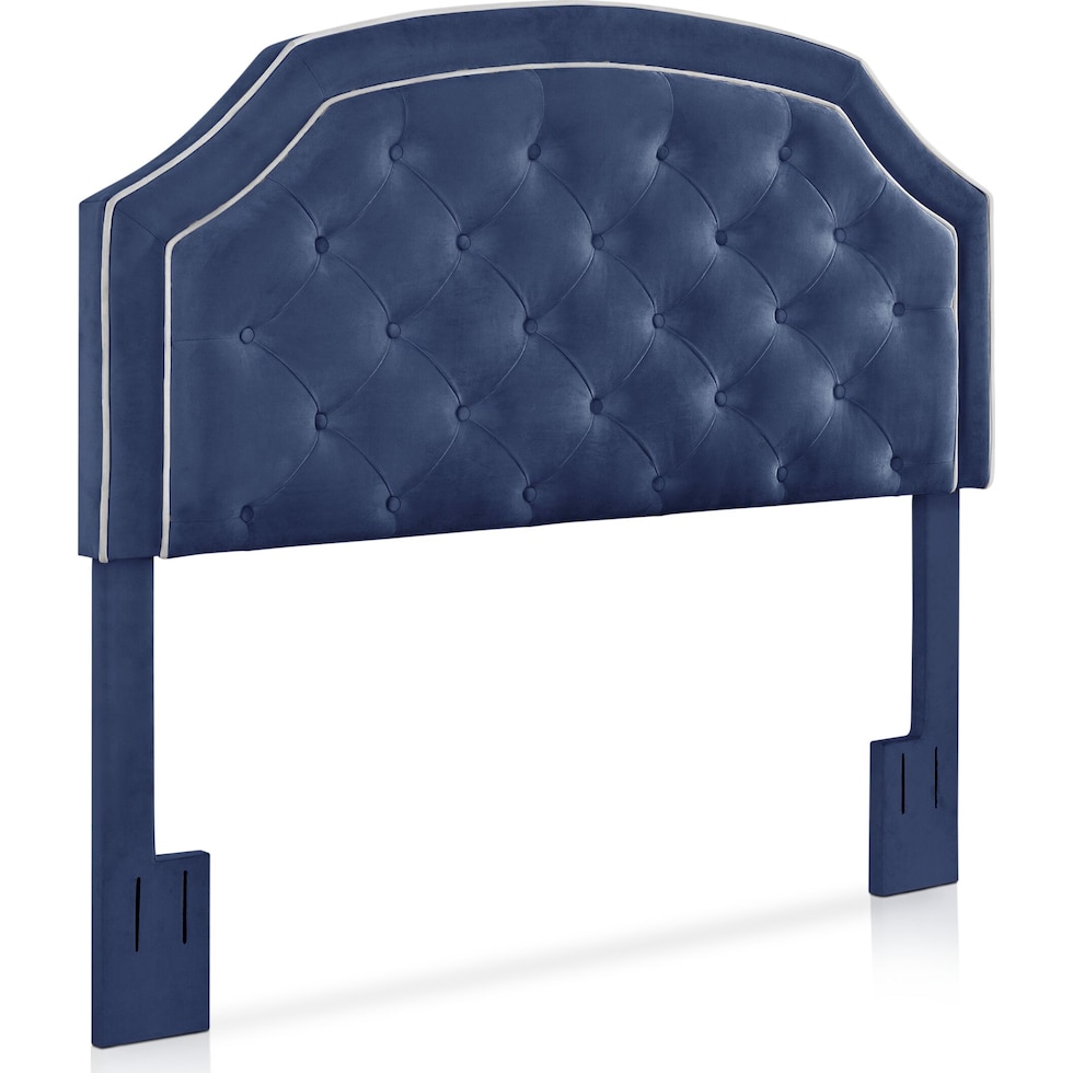 aurora blue full queen headboard   