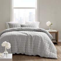 aurora gray full queen bedding set   