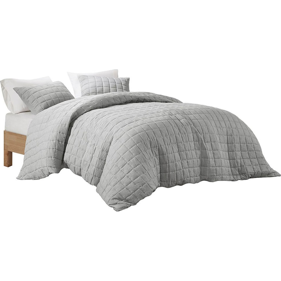 aurora gray full queen bedding set   