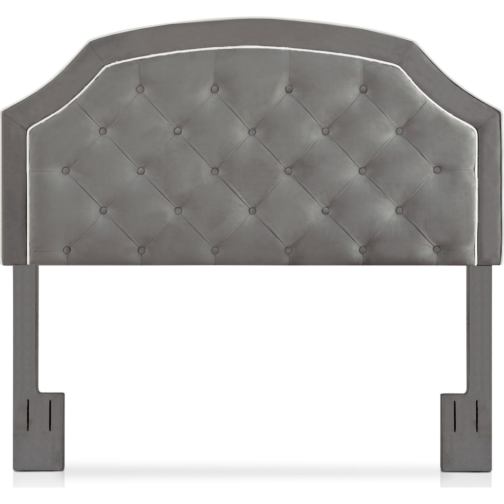 aurora gray full queen headboard   