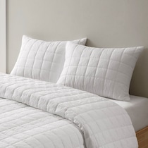 aurora white full queen bedding set   