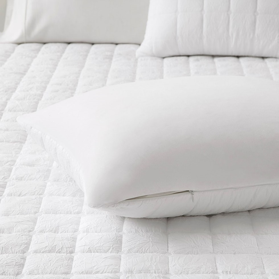 aurora white full queen bedding set   