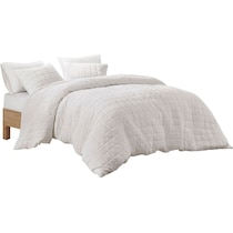 aurora white full queen bedding set   