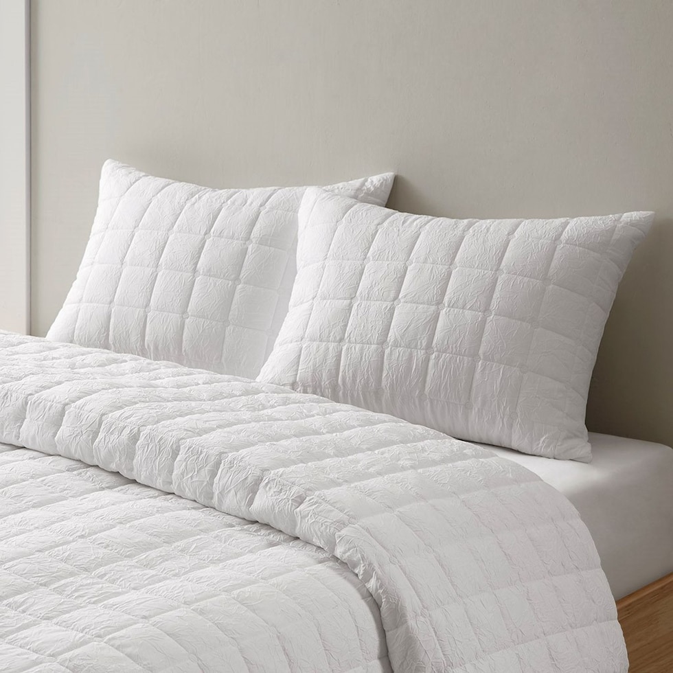 aurora white king california king bedding set   
